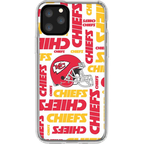 NFL Kansas City Chiefs White Blast iPhone 11 Pro Clear Case