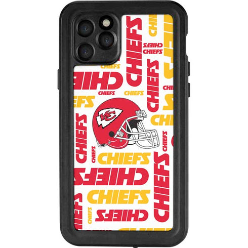 NFL Kansas City Chiefs White Blast iPhone 11 Pro Waterproof Case