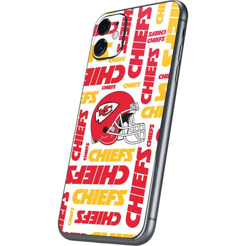 NFL Kansas City Chiefs White Blast iPhone 11 Skin