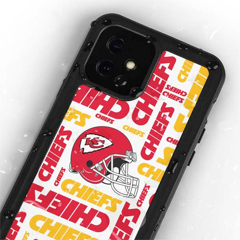 NFL Kansas City Chiefs White Blast iPhone 12 Mini Waterproof Case