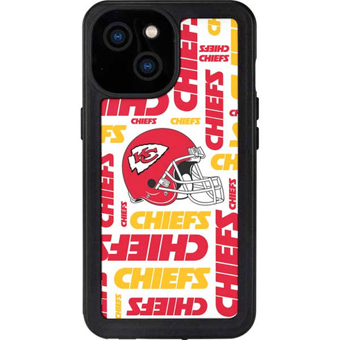 NFL Kansas City Chiefs White Blast iPhone 13 Mini Waterproof Case