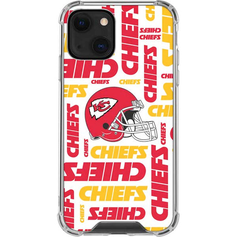 NFL Kansas City Chiefs White Blast iPhone 14 Clear Case