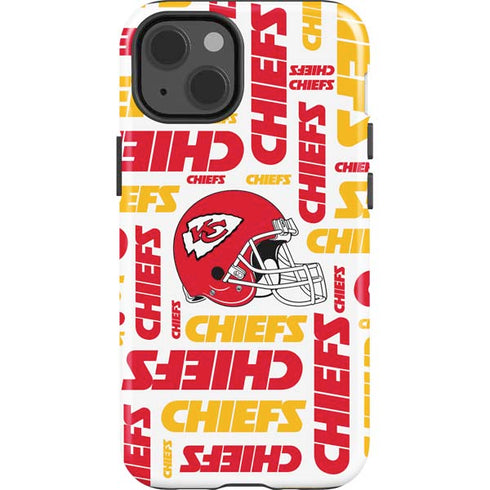 NFL Kansas City Chiefs White Blast iPhone 15 Impact Case