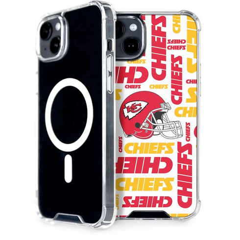 NFL Kansas City Chiefs White Blast iPhone 15 Plus MagSafe Case