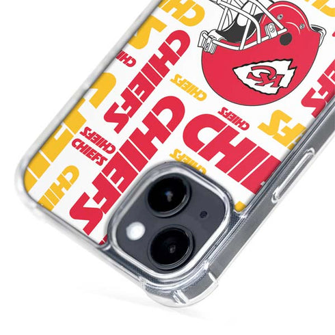 NFL Kansas City Chiefs White Blast iPhone 15 Plus MagSafe Case