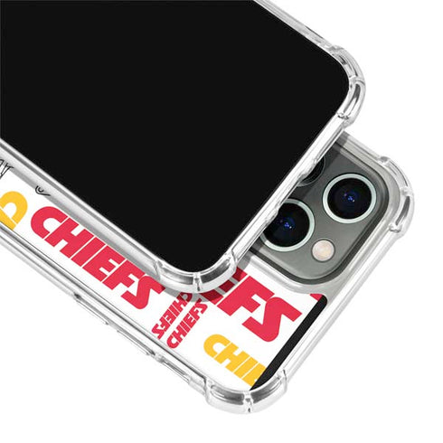 NFL Kansas City Chiefs White Blast iPhone 15 Pro Clear Case