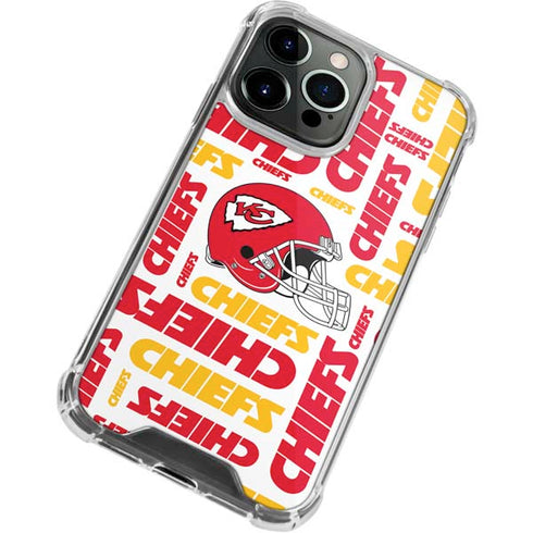 NFL Kansas City Chiefs White Blast iPhone 15 Pro Clear Case