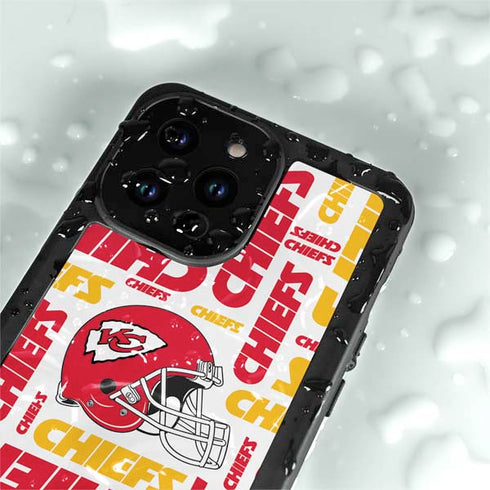 NFL Kansas City Chiefs White Blast iPhone 14 Pro Max Waterproof Case