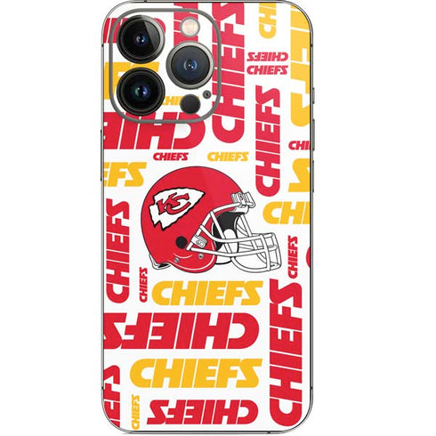 NFL Kansas City Chiefs White Blast iPhone 14 Pro Skin