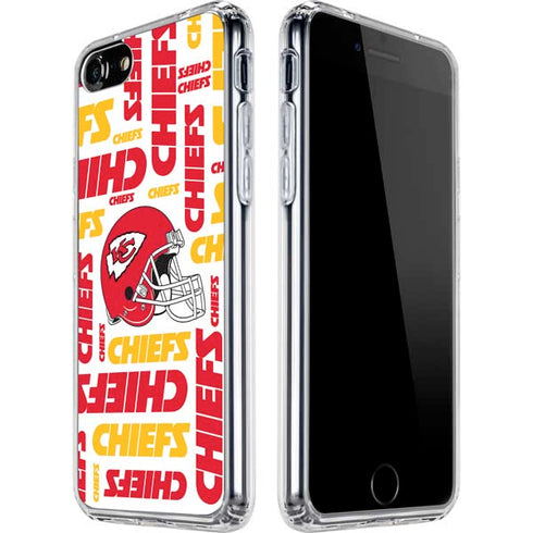 NFL Kansas City Chiefs White Blast iPhone SE (2nd & 3rd Gen) Clear Case