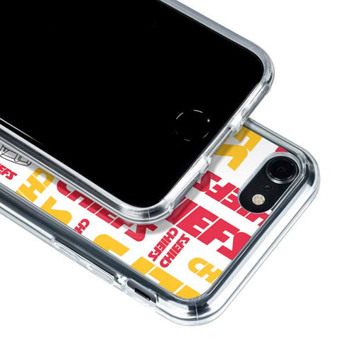NFL Kansas City Chiefs White Blast iPhone SE (2nd & 3rd Gen) Clear Case