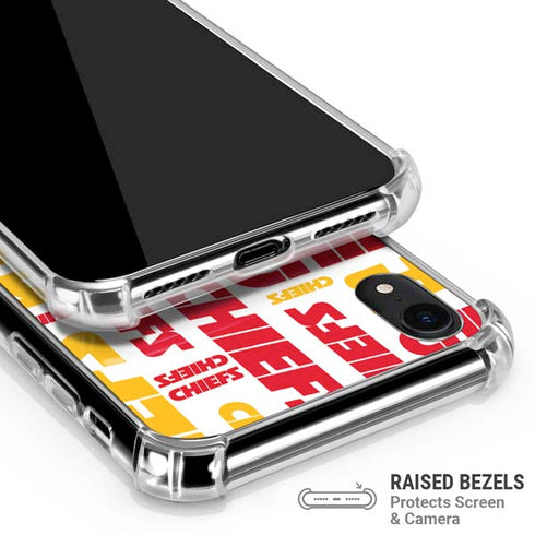 NFL Kansas City Chiefs White Blast iPhone XR Clear Case