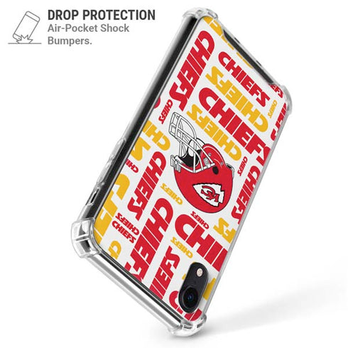 NFL Kansas City Chiefs White Blast iPhone XR Clear Case