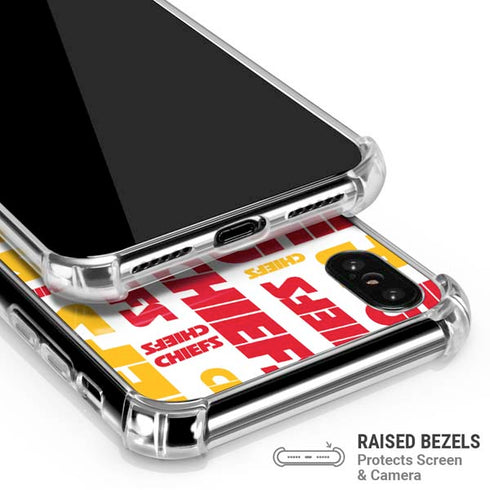NFL Kansas City Chiefs White Blast iPhone XS Max Clear Case