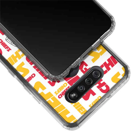 NFL Kansas City Chiefs White Blast LG K51/Q51 Clear Case