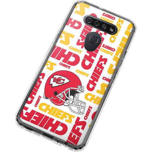 NFL Kansas City Chiefs White Blast LG K51/Q51 Clear Case