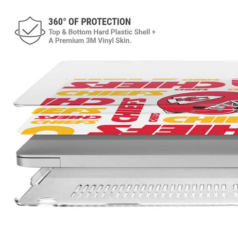 NFL Kansas City Chiefs White Blast MacBook Air 13in M1 (2021) Case plus Skin
