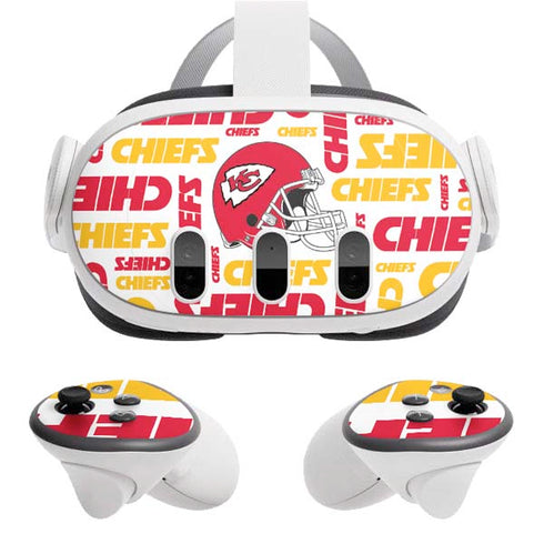 NFL Kansas City Chiefs White Blast Meta Quest 3 Skin