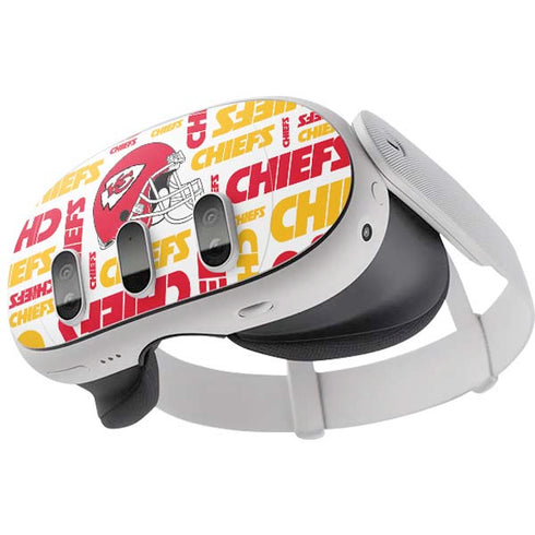 NFL Kansas City Chiefs White Blast Meta Quest 3 Skin