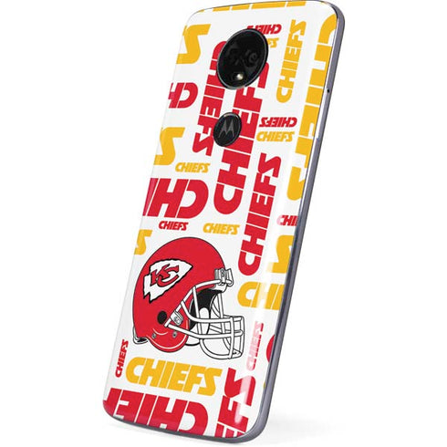 NFL Kansas City Chiefs White Blast Moto E5 Plus Skin