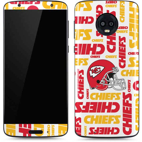 NFL Kansas City Chiefs White Blast Moto G6 Skin