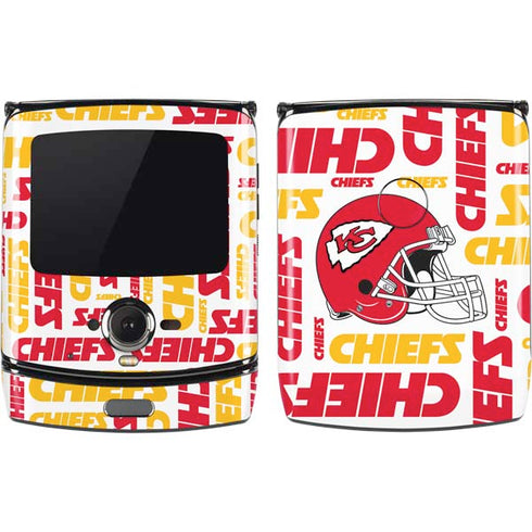 NFL Kansas City Chiefs White Blast Motorola RAZR Skin