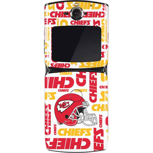 NFL Kansas City Chiefs White Blast Motorola RAZR Skin