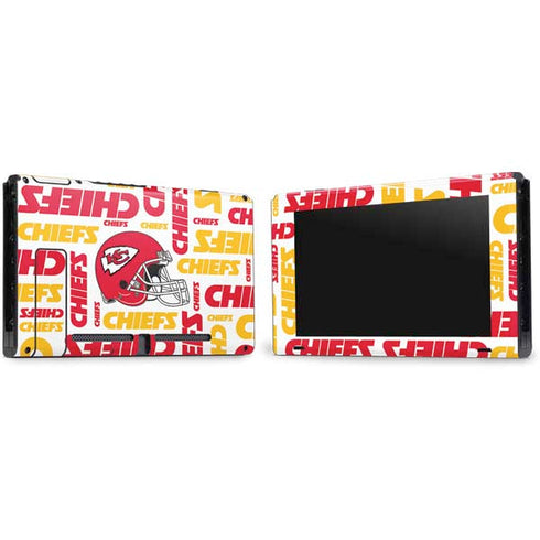 NFL Kansas City Chiefs White Blast Nintendo Switch Bundle Skin