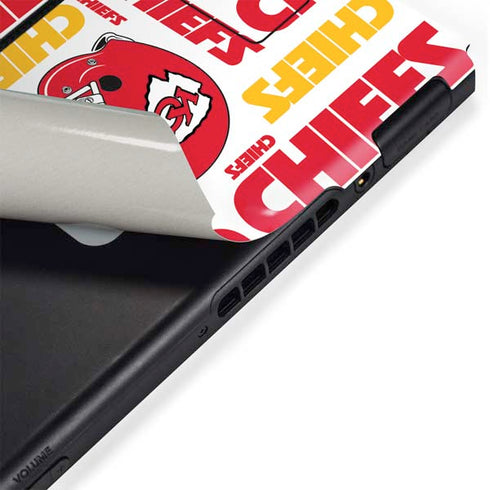 NFL Kansas City Chiefs White Blast Nintendo Switch Bundle Skin