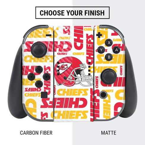 NFL Kansas City Chiefs White Blast Nintendo Switch Bundle Skin