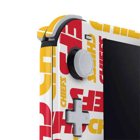 NFL Kansas City Chiefs White Blast Nintendo Switch Lite Skin