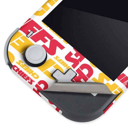 NFL Kansas City Chiefs White Blast Nintendo Switch Lite Skin