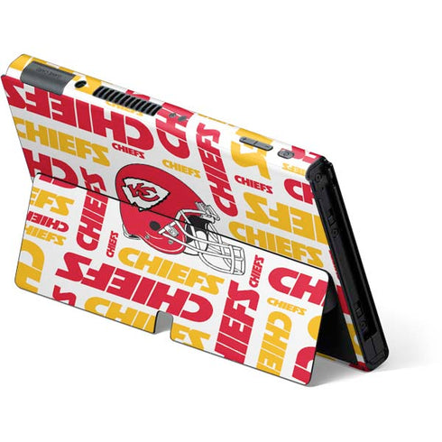 NFL Kansas City Chiefs White Blast Nintendo Switch OLED (2021) Skin