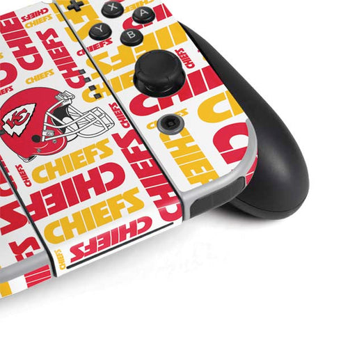 NFL Kansas City Chiefs White Blast Nintendo Switch OLED (2021) Skin