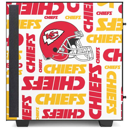 NFL Kansas City Chiefs White Blast NZXT H510 Compact ATX Mid-Tower Case Skin