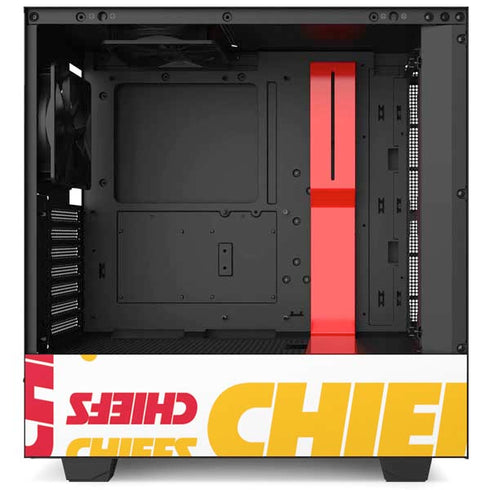 NFL Kansas City Chiefs White Blast NZXT H510 Compact ATX Mid-Tower Case Skin