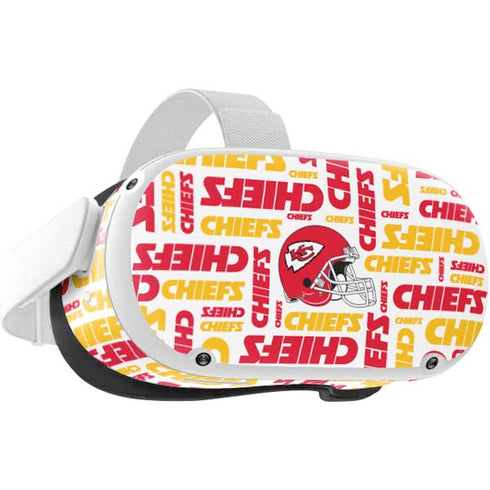 NFL Kansas City Chiefs White Blast Oculus Quest 2 Skin