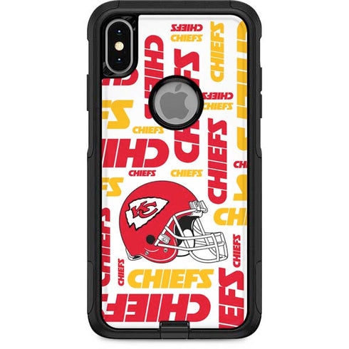 NFL Kansas City Chiefs White Blast Otterbox Commuter iPhone Skin