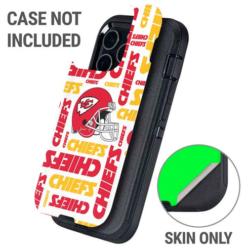 NFL Kansas City Chiefs White Blast Otterbox Defender iPhone Skin