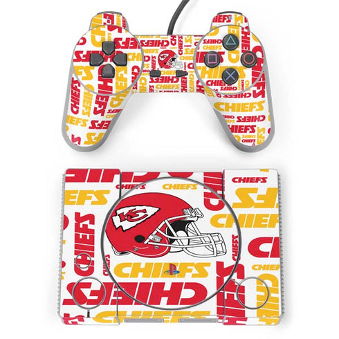 NFL Kansas City Chiefs White Blast PlayStation Classic Bundle Skin