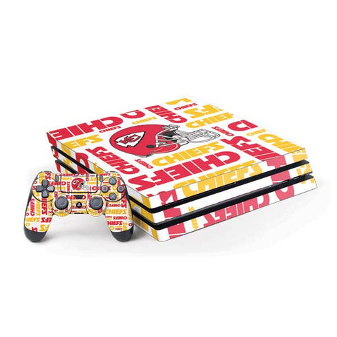 NFL Kansas City Chiefs White Blast PS4 Pro Bundle Skin