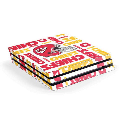 NFL Kansas City Chiefs White Blast PS4 Pro Console Skin