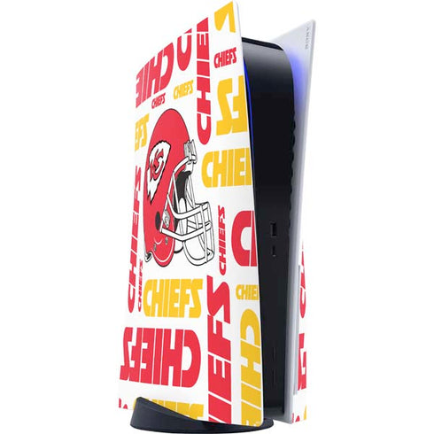 NFL Kansas City Chiefs White Blast PS5 Console Skin