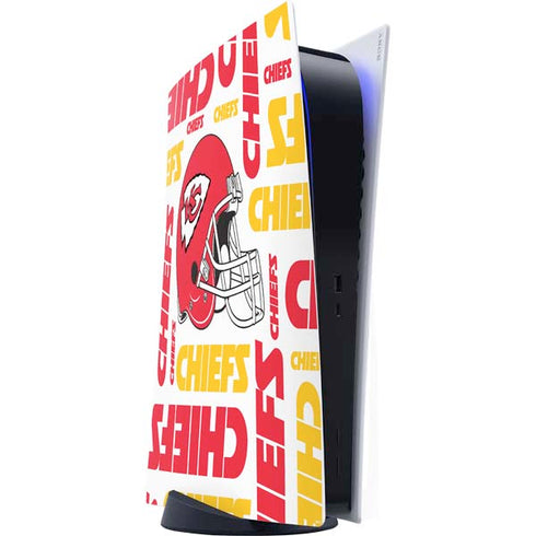 NFL Kansas City Chiefs White Blast PS5 Digital Edition Console Skin