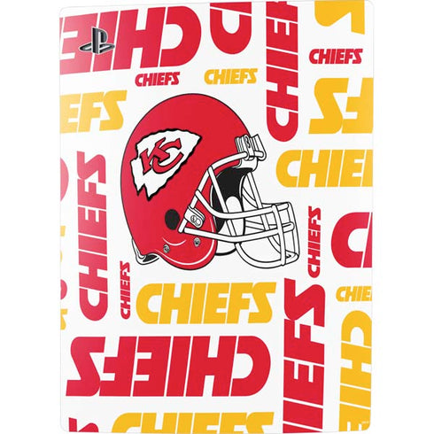 NFL Kansas City Chiefs White Blast PS5 Digital Edition Console Skin