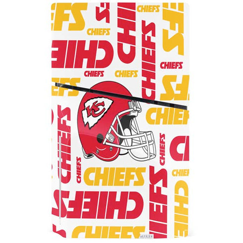 NFL Kansas City Chiefs White Blast PS5 Slim Disk Console Skin