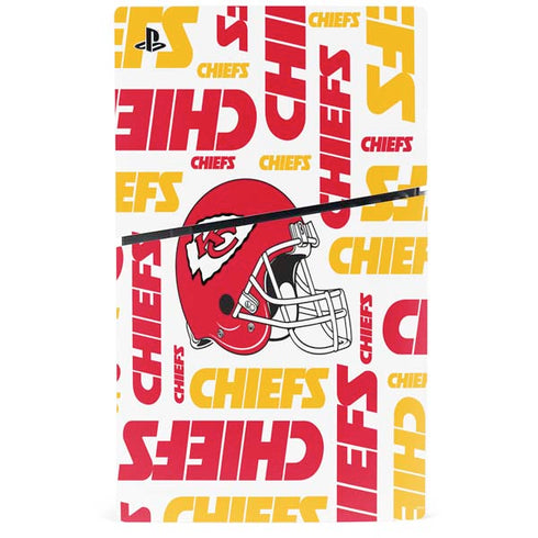 NFL Kansas City Chiefs White Blast PS5 Slim Digital Edition Bundle Skin