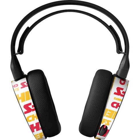 NFL Kansas City Chiefs White Blast SteelSeries Arctis 3 Skin