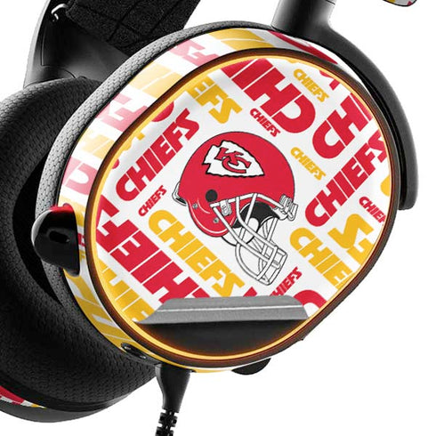 NFL Kansas City Chiefs White Blast SteelSeries Arctis 5 Skin