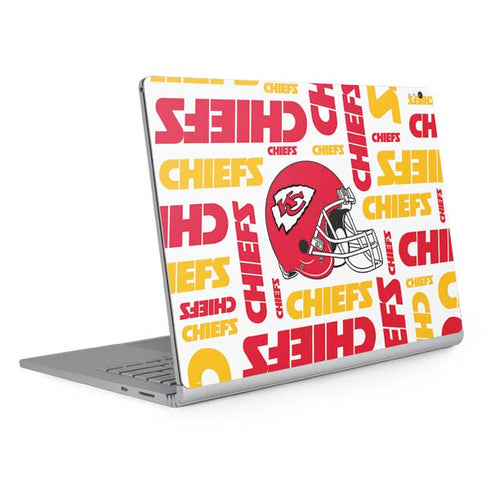 NFL Kansas City Chiefs White Blast Surface Book 2 13.5in Skin